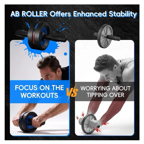 Transform Your Core with the Ultimate Ab Roller Wheel - Complete Home Gym Solution with Knee Pads for Men & Women