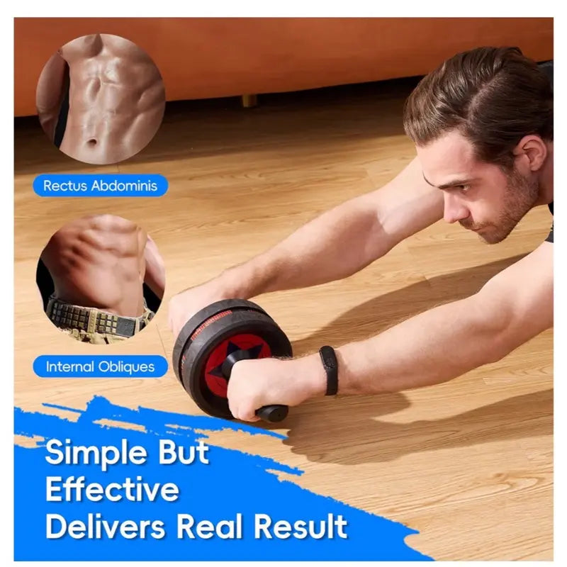 Transform Your Core with the Ultimate Ab Roller Wheel - Complete Home Gym Solution with Knee Pads for Men & Women
