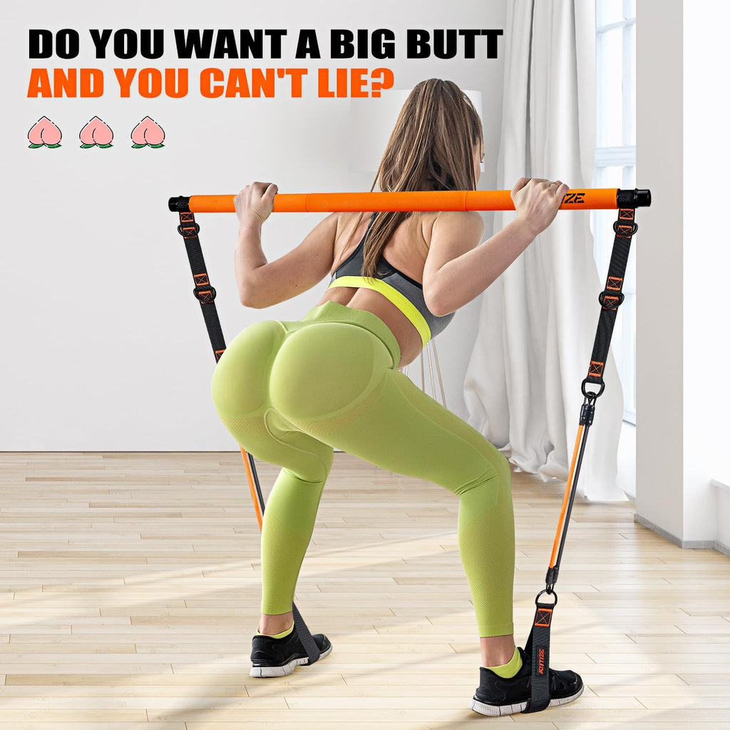 Transform Your Home Workouts with Our Multifunctional Pilates Bar Kit - Complete Set for Strength Training, Flexibility, and Full-Body Fitness