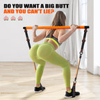 Transform Your Home Workouts with Our Multifunctional Pilates Bar Kit - Complete Set for Strength Training, Flexibility, and Full-Body Fitness