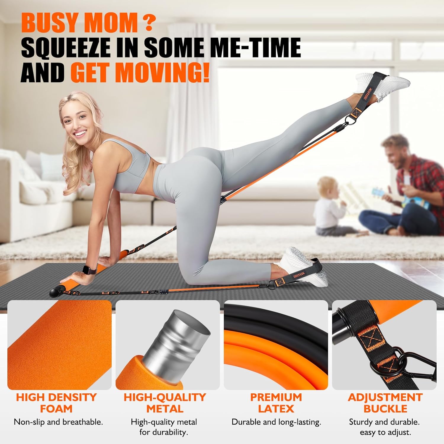 Transform Your Home Workouts with Our Multifunctional Pilates Bar Kit - Complete Set for Strength Training, Flexibility, and Full-Body Fitness