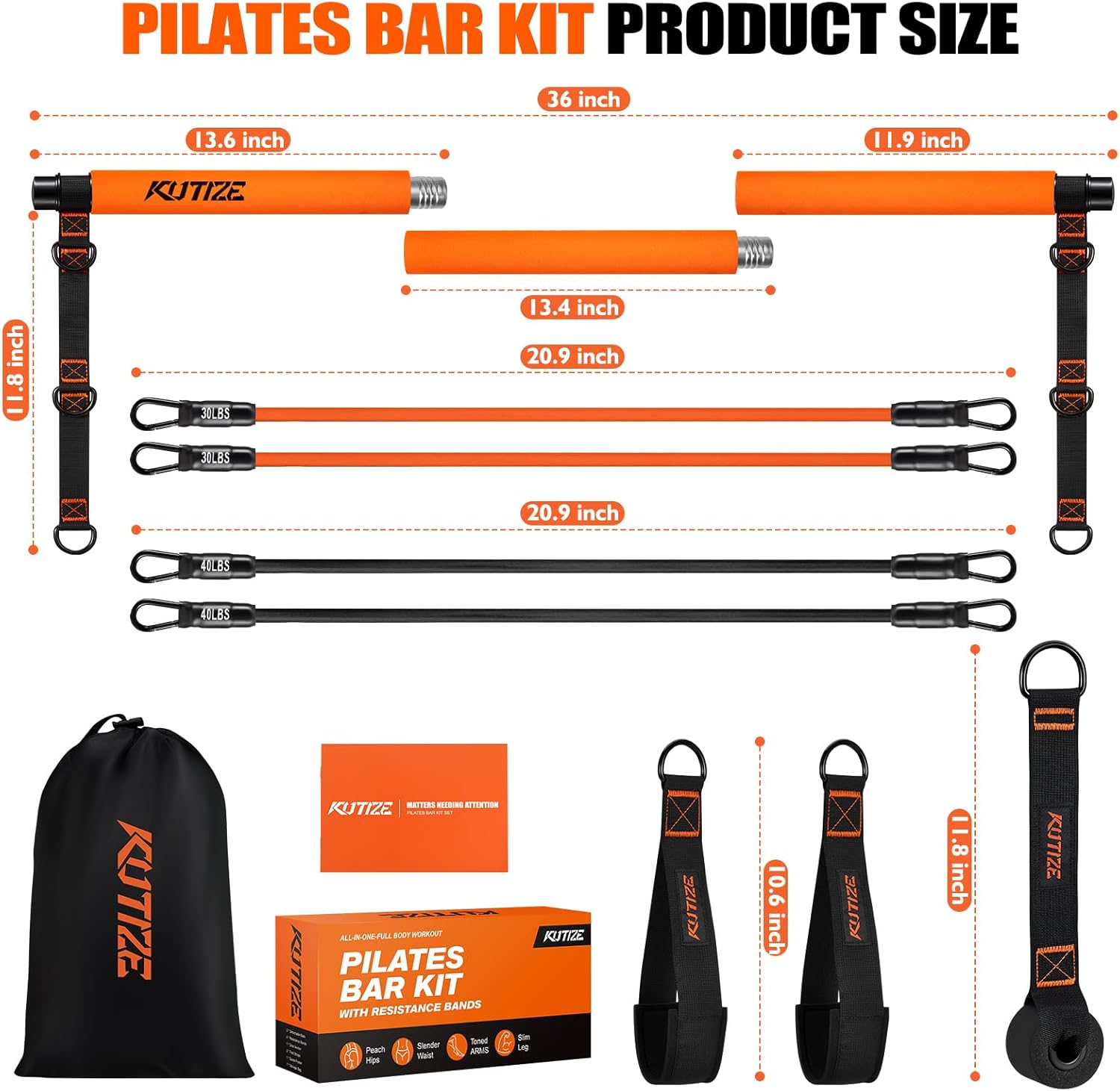 Transform Your Home Workouts with Our Multifunctional Pilates Bar Kit - Complete Set for Strength Training, Flexibility, and Full-Body Fitness