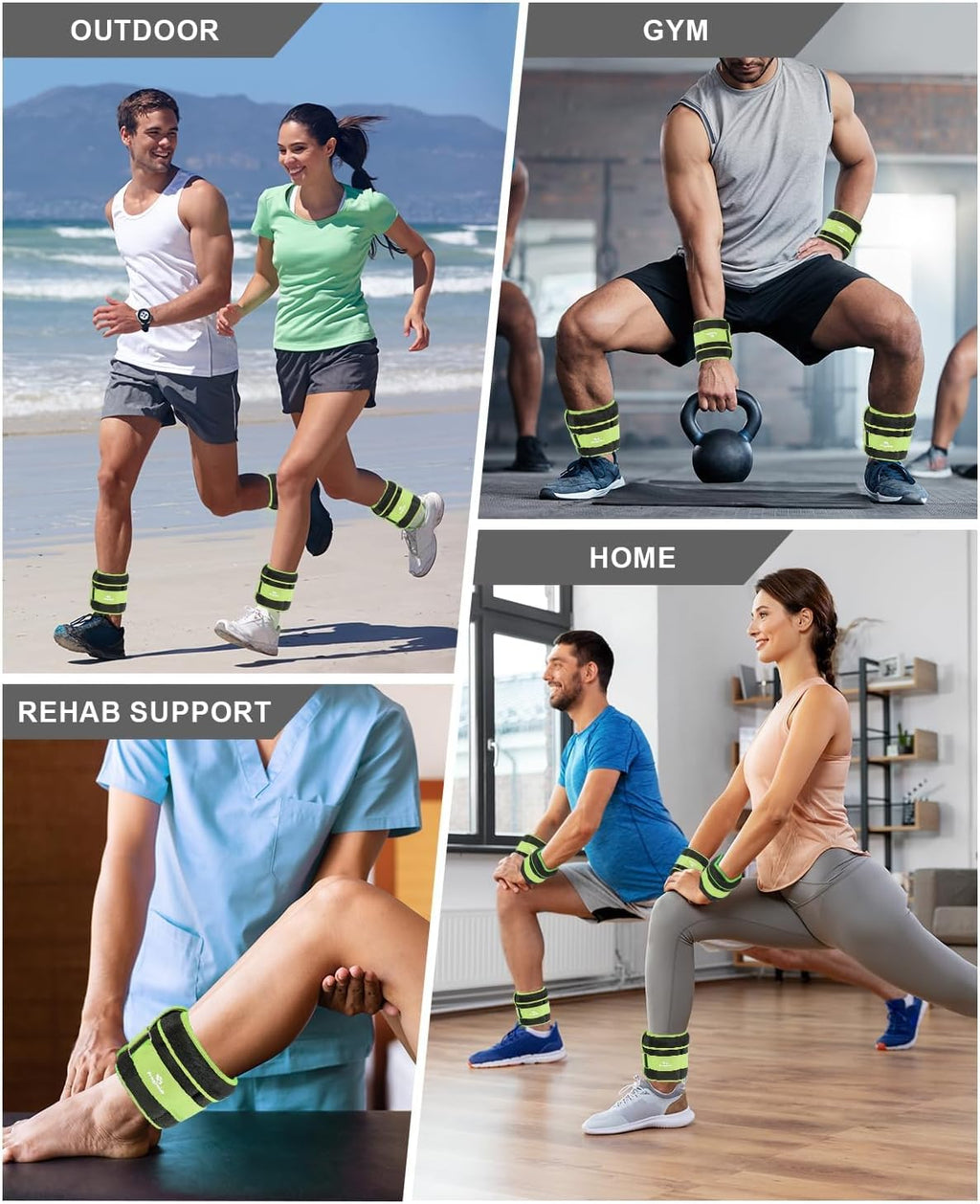 Versatile Adjustable Ankle Weights - Customize Your Workout Resistance from 1 to 4 lbs for Enhanced Fitness and Toning